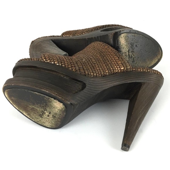 Elizabeth and James Heels 6 Brown Platform Leather - Picture 7 of 8